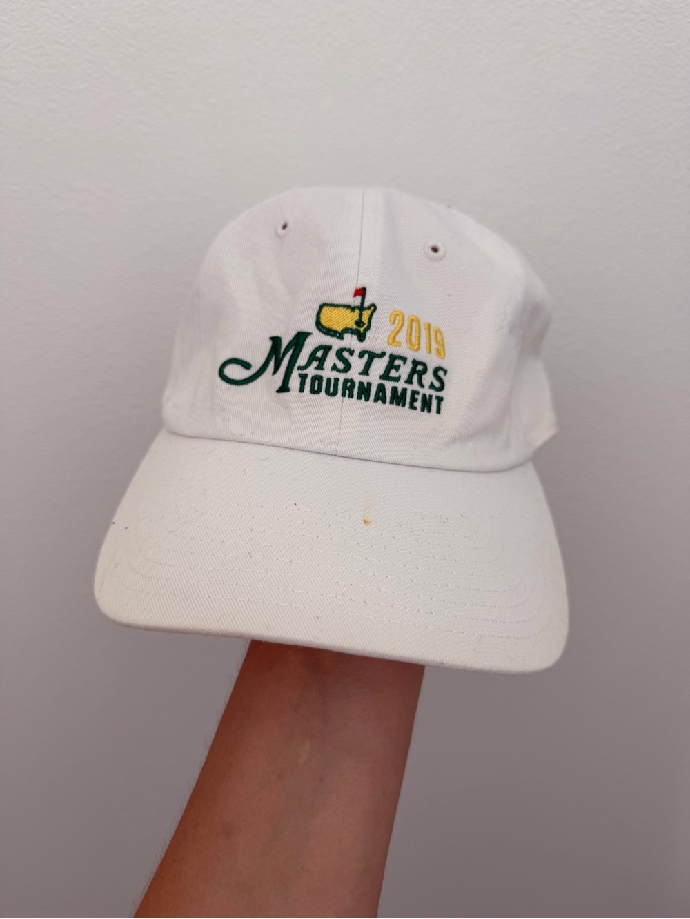 American Needle 2019 Masters Golf Adjustable Strapback Cap Hat Embroidered White